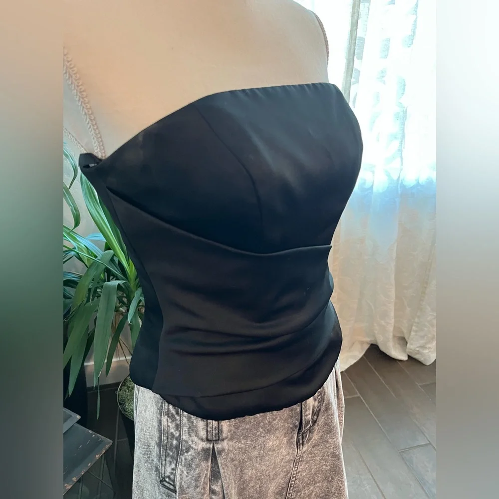 Vintage Mori lee corset with rhinestone detail and ruching 90s - Picture 5 of 14